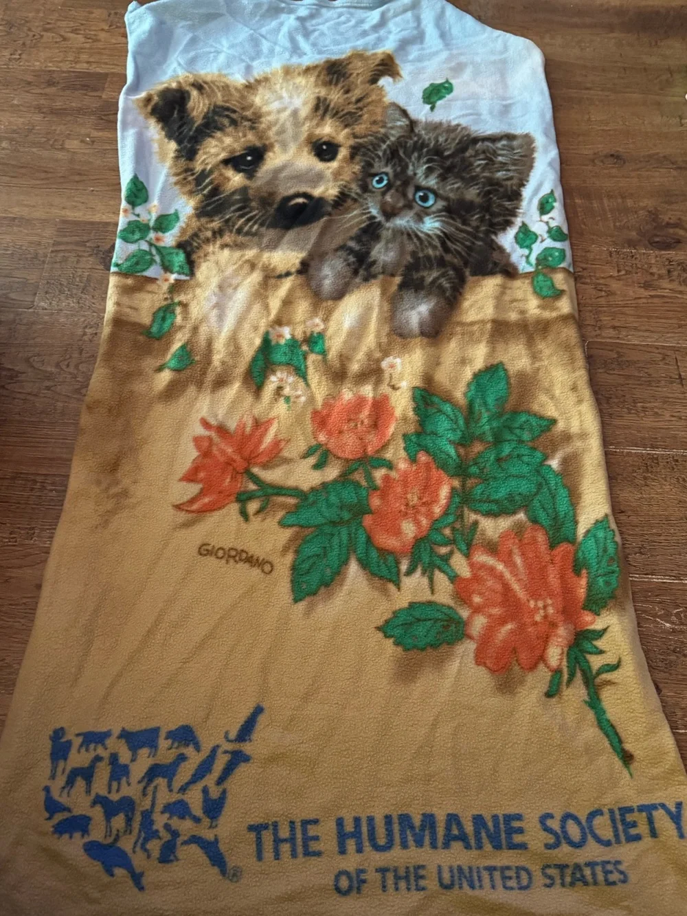 Humane Society Blanket Throw Dog & cat gift for donating by Giordano